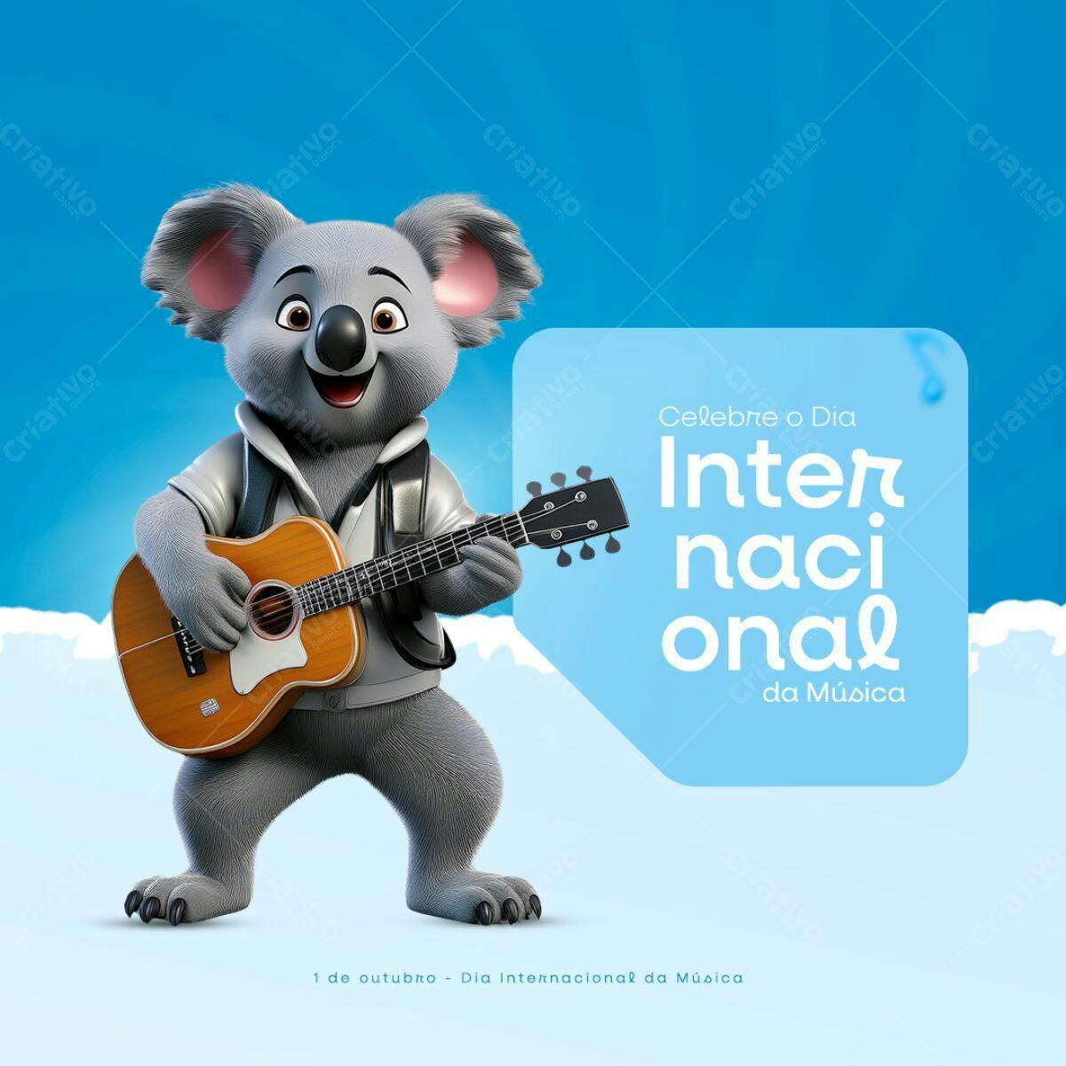 Flyer Dia Internacional da Música PSD Editável