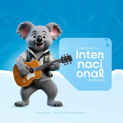 Celebre O Dia Internacional Da Música Psd Editável