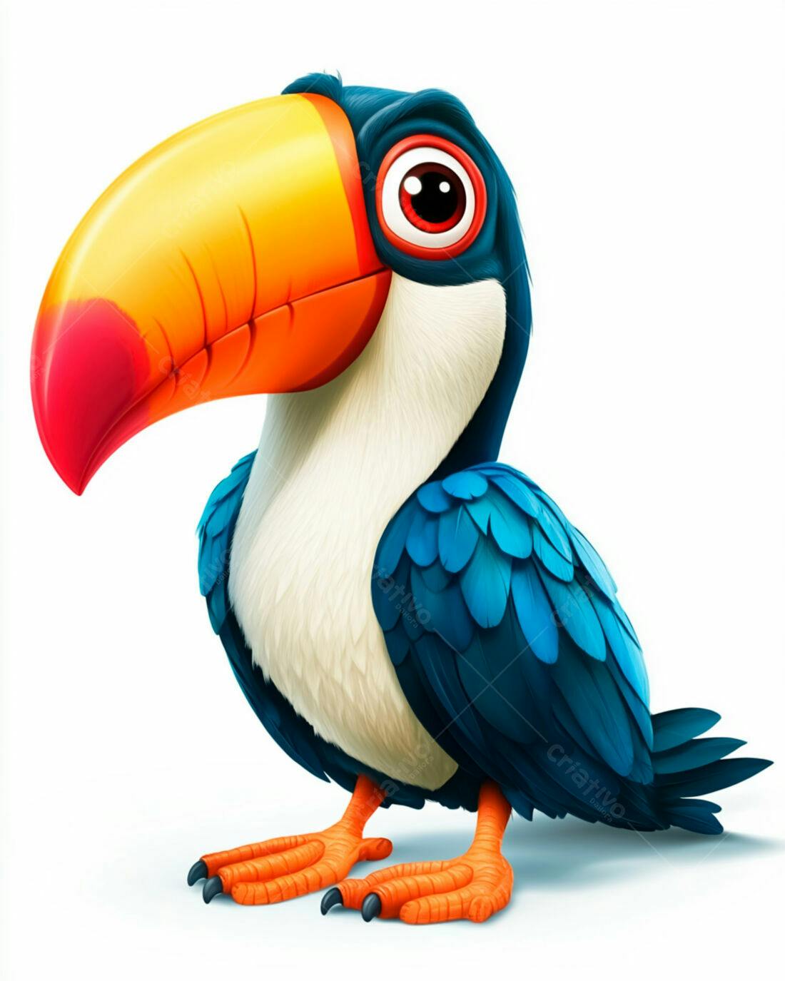 Tucano Azul Carismático Ilustração