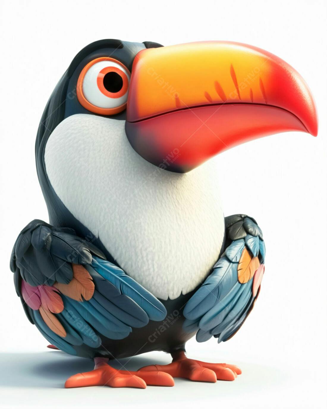 Tucano Cartoon Alegre Cores Vibrantes