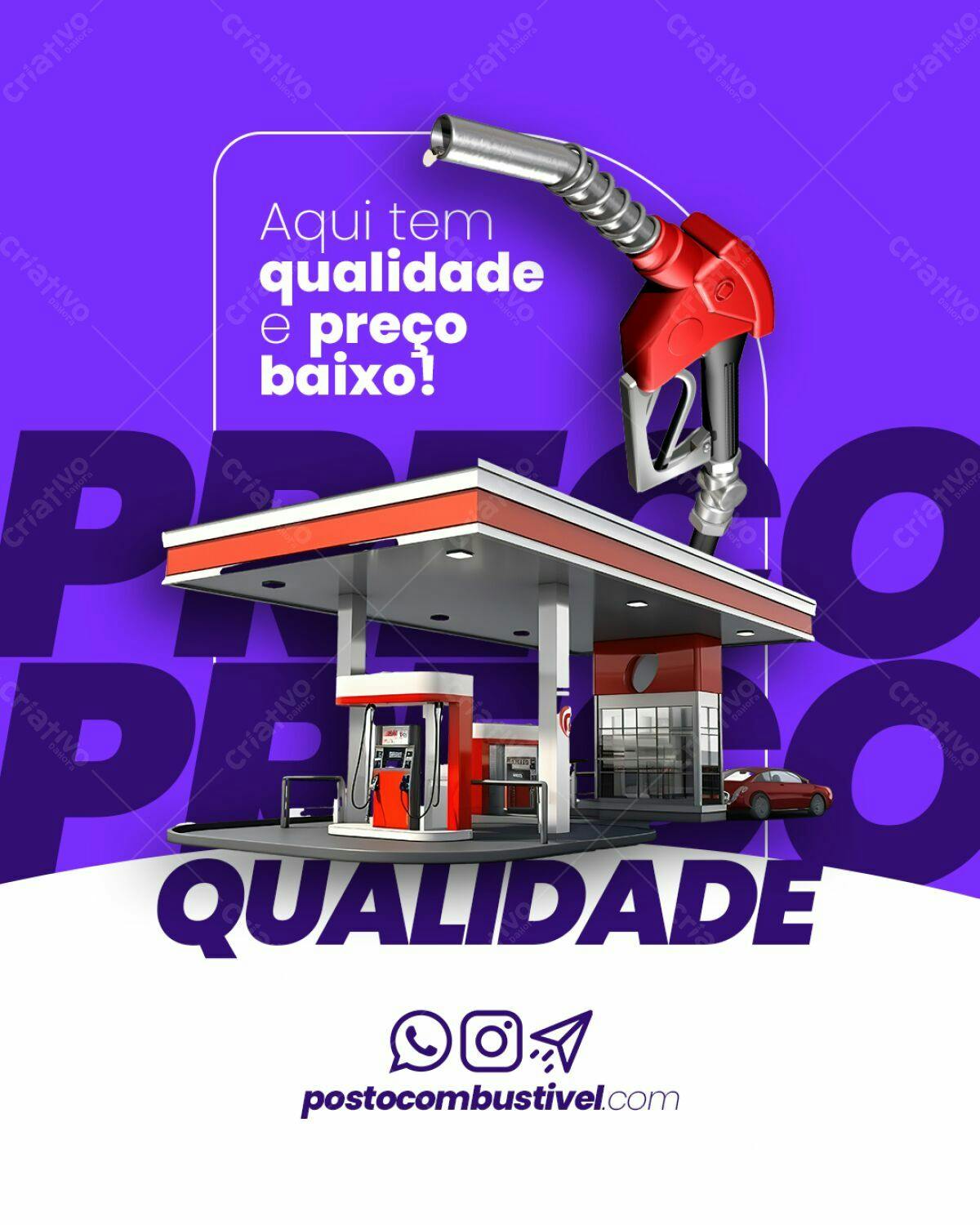 Flyer Posto de Combustível PSD Editável