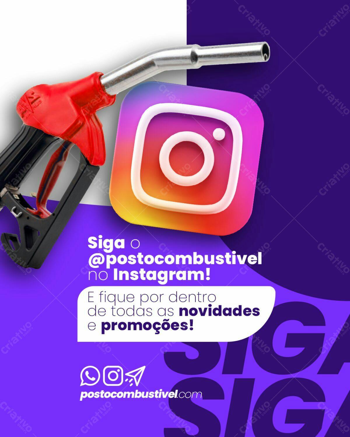 Postagem Instagram para Posto de Combustível PSD Editável