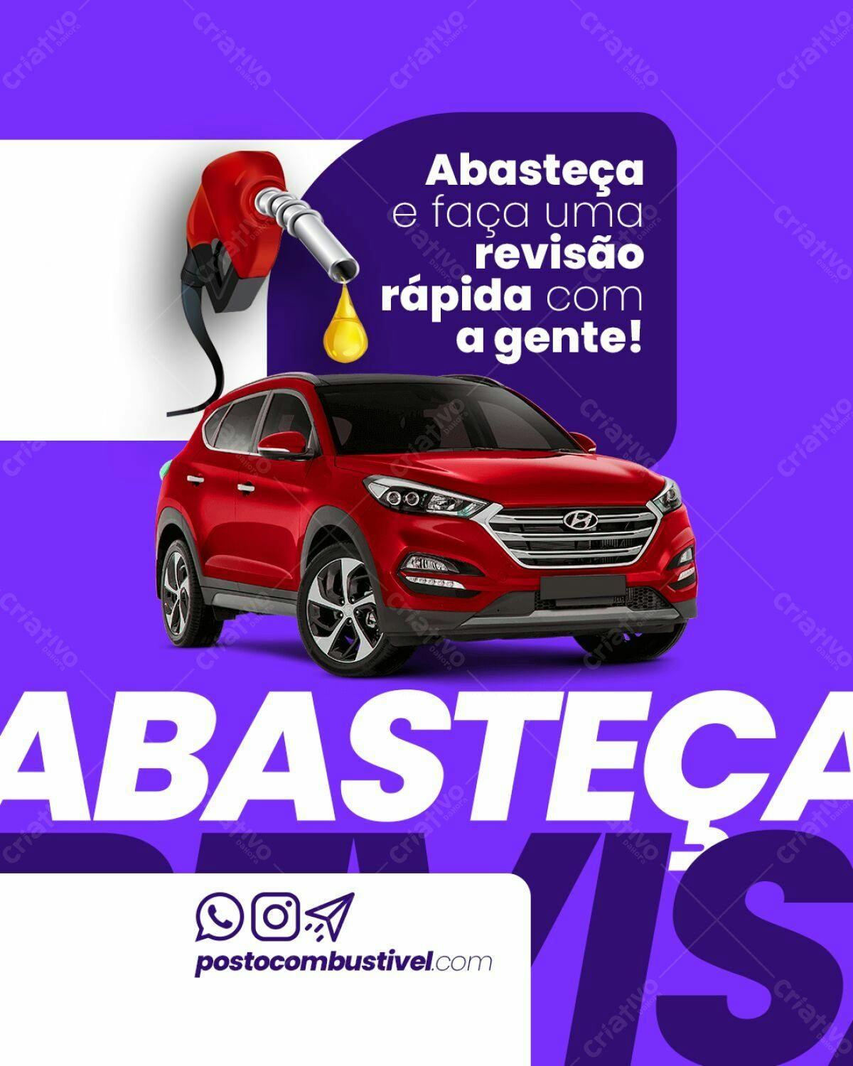 Posto de Combustível PSD Editável