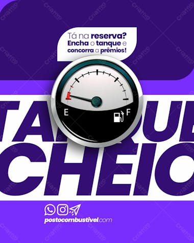 Tanque cheio posto de combustivel