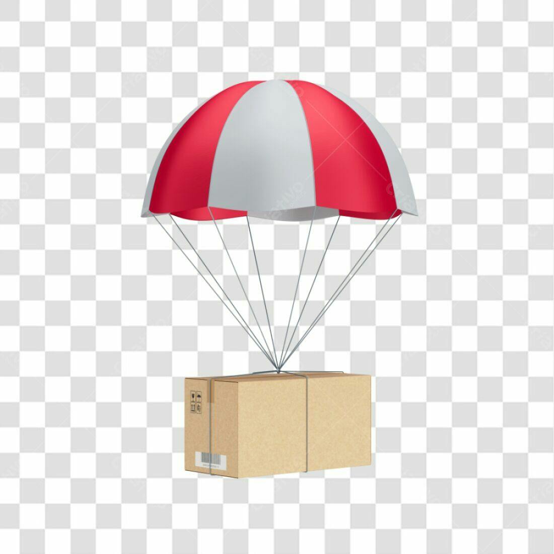Icone Entrega com Paraquedas PNG com fundo transparente