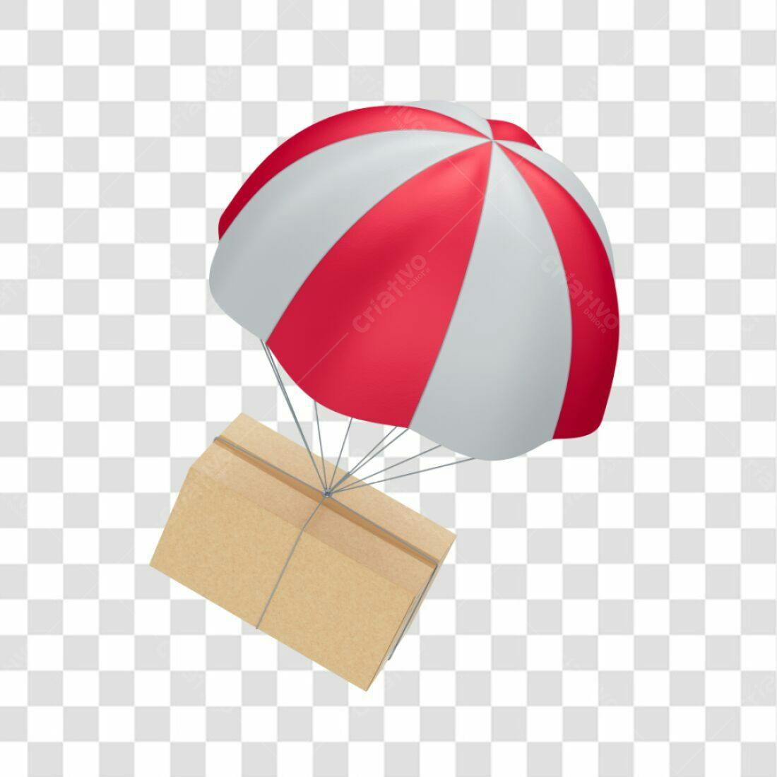 Icone Entrega Pacote Paraquedas PNG com fundo transparente