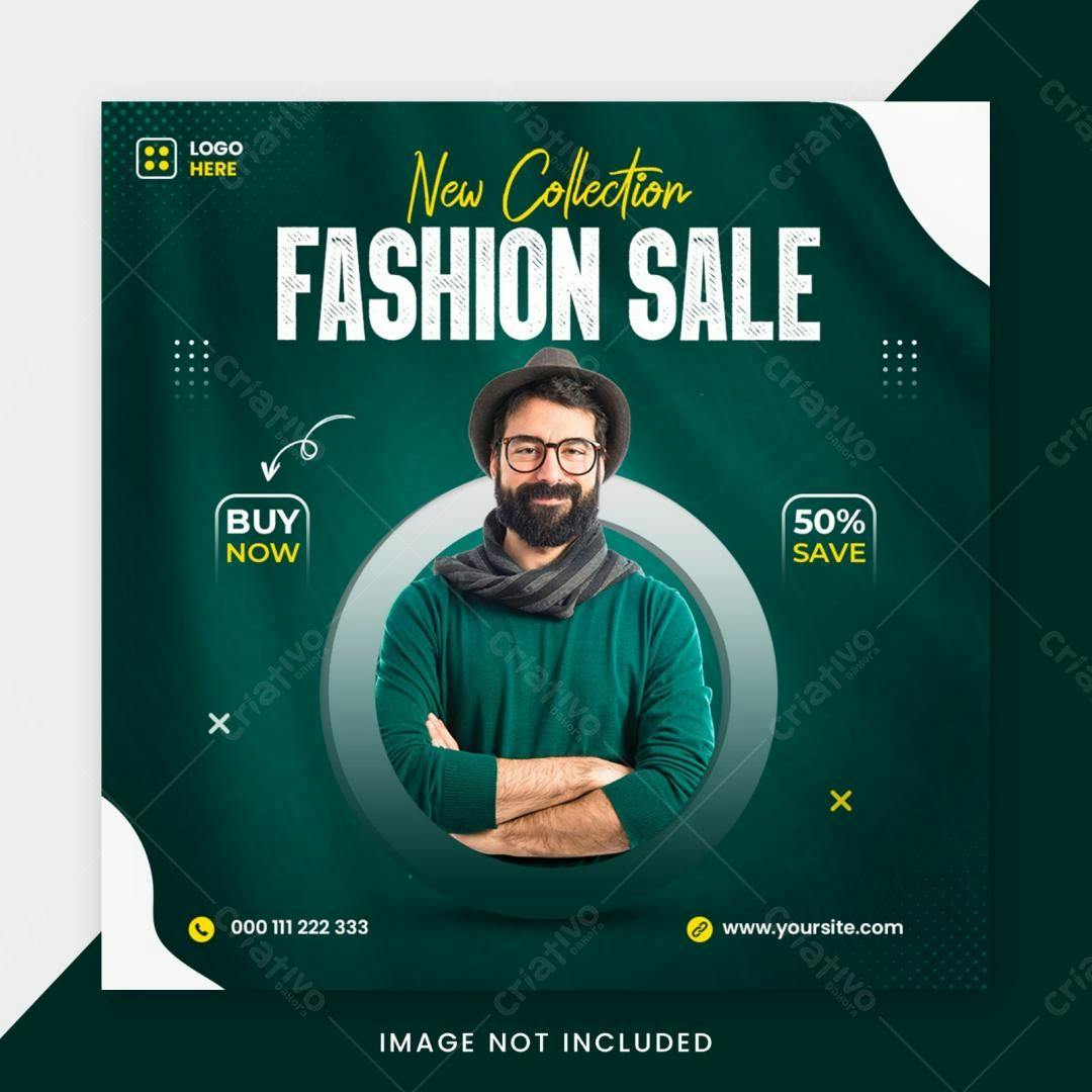 Post para Promoção de Moda PSD Editável