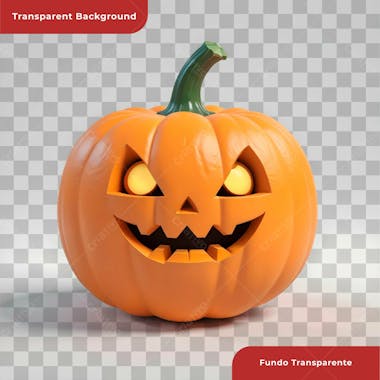 Ilustração 3d de abóbora de halloween 1