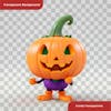 Ilustração 3d de abóbora de halloween 2