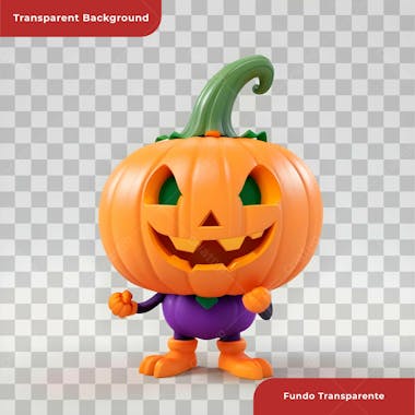 Ilustração 3d de abóbora de halloween 2