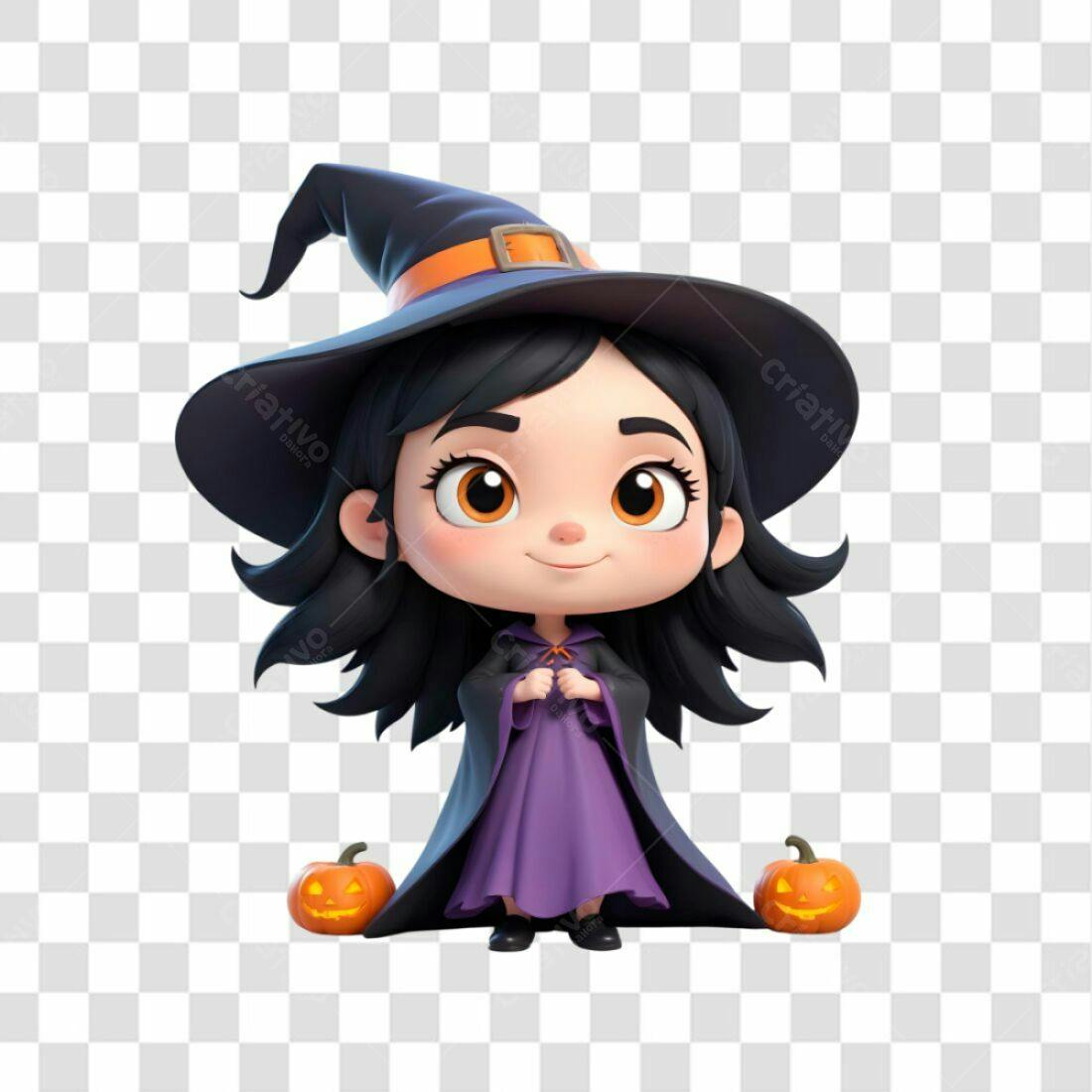 Icone Bruxinha Halloween PNG com fundo transparente