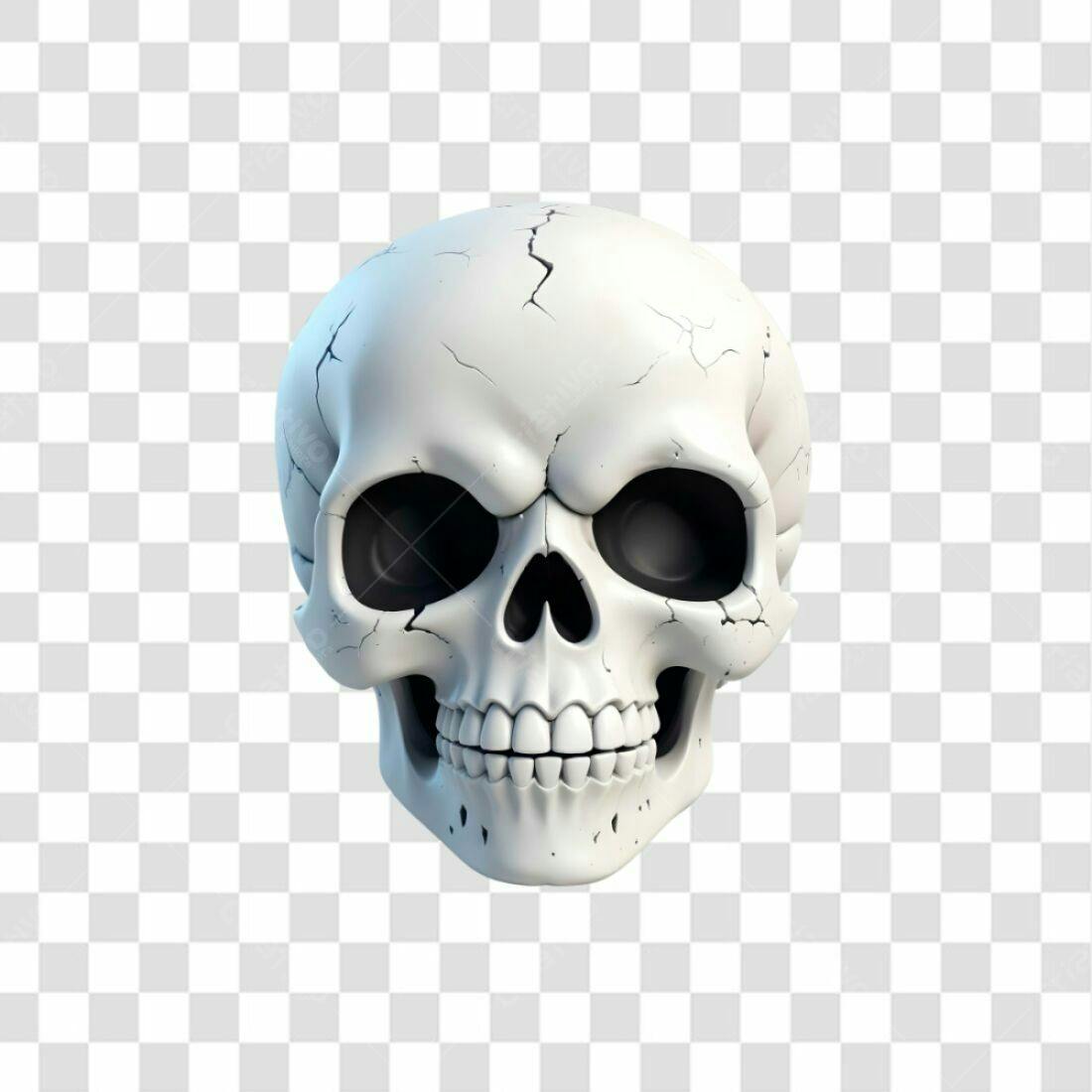 Icone Caveira Halloween PNG com fundo transparente