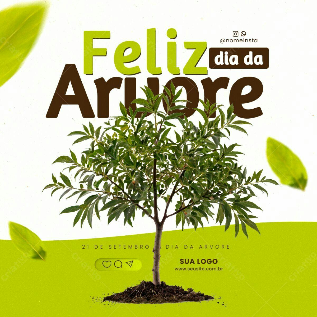 Postagem Dia da Árvore PSD Editável