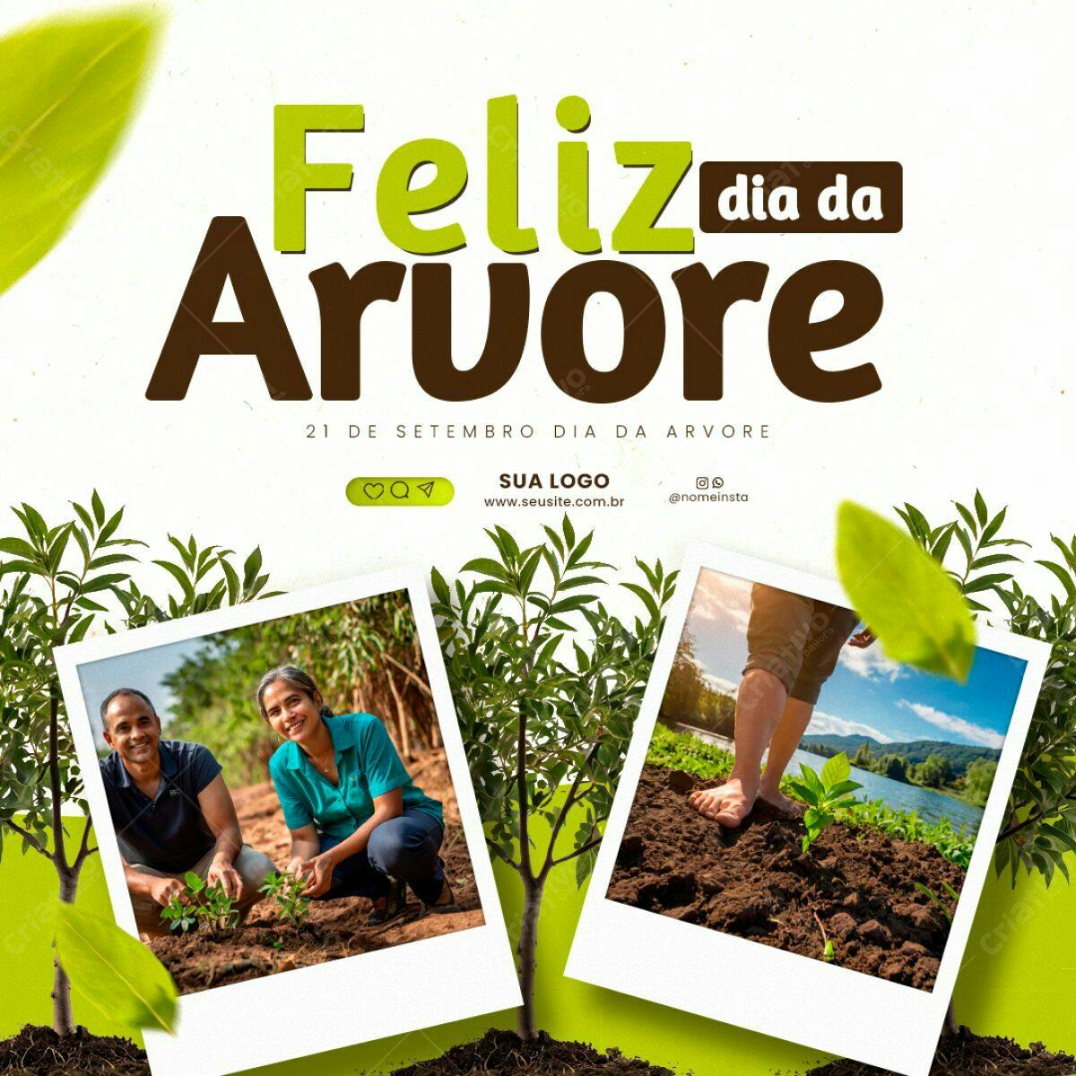 Flyer Dia da Árvore PSD Editável