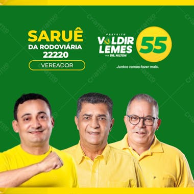 Vereador feeds campanha política