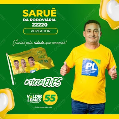 Vereador feeds campanha política