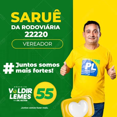 Vereador feeds campanha política