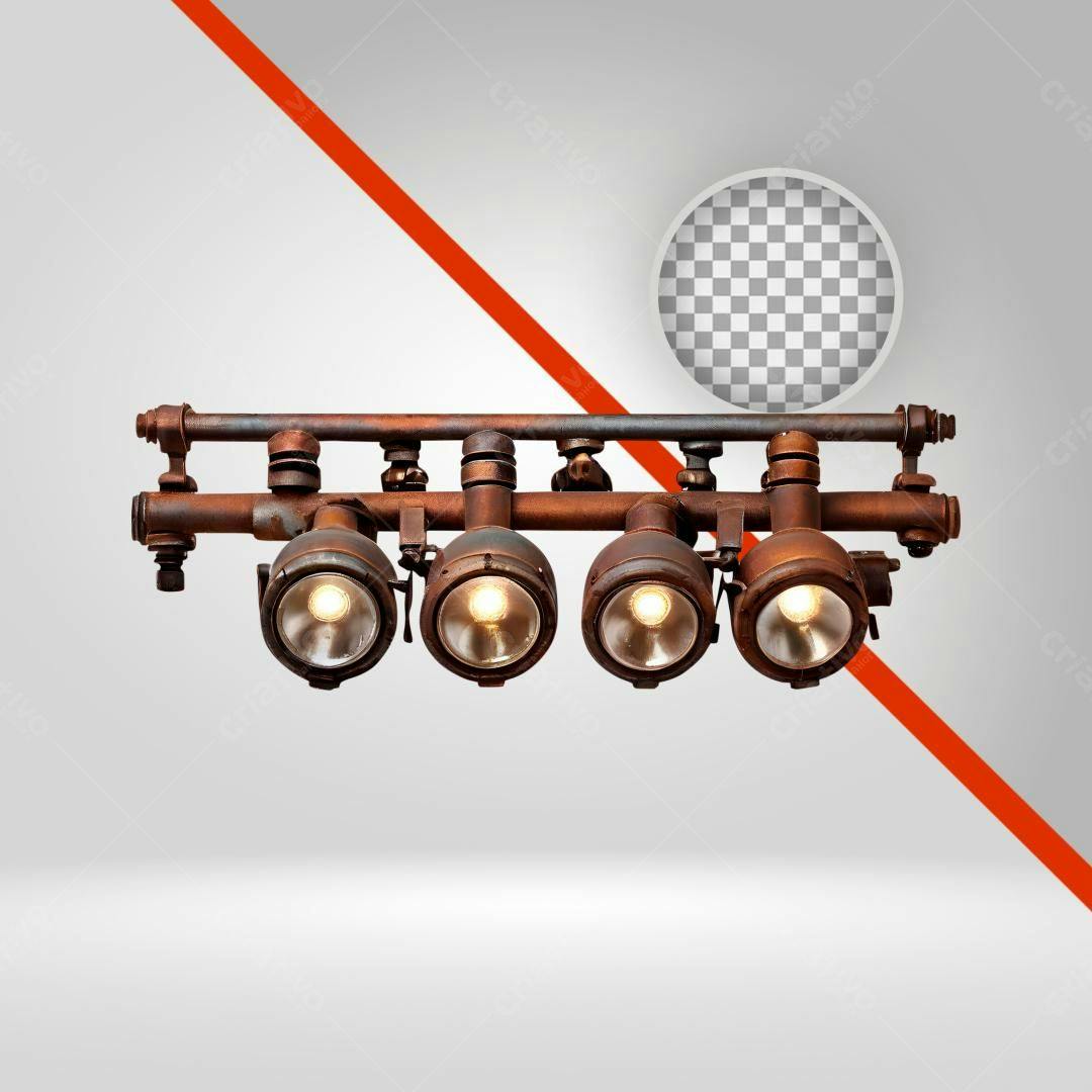 Icone Industrial Luzes Oxidadas PNG com fundo transparente