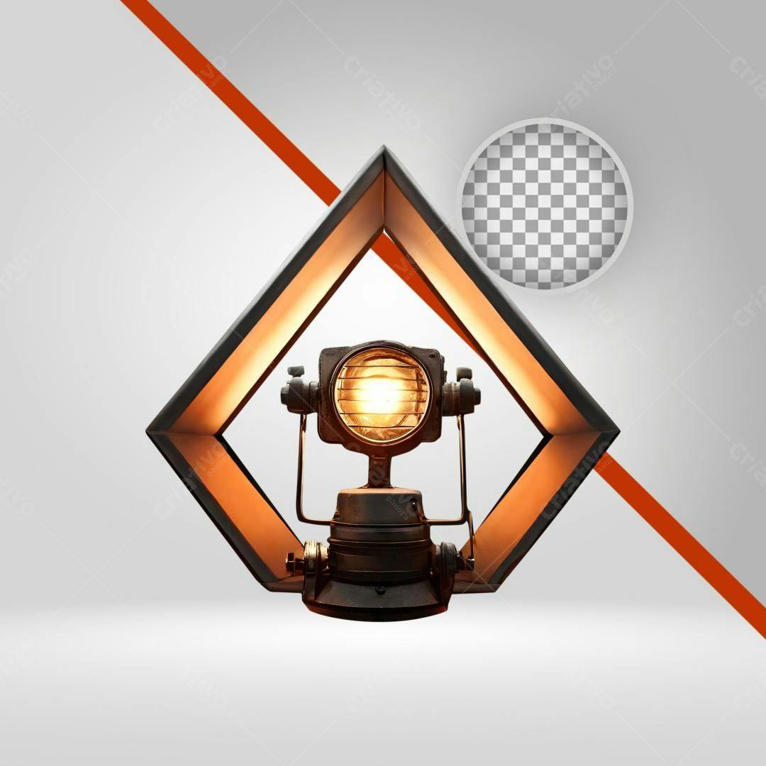 Icone Holofote Vintage PNG com fundo transparente