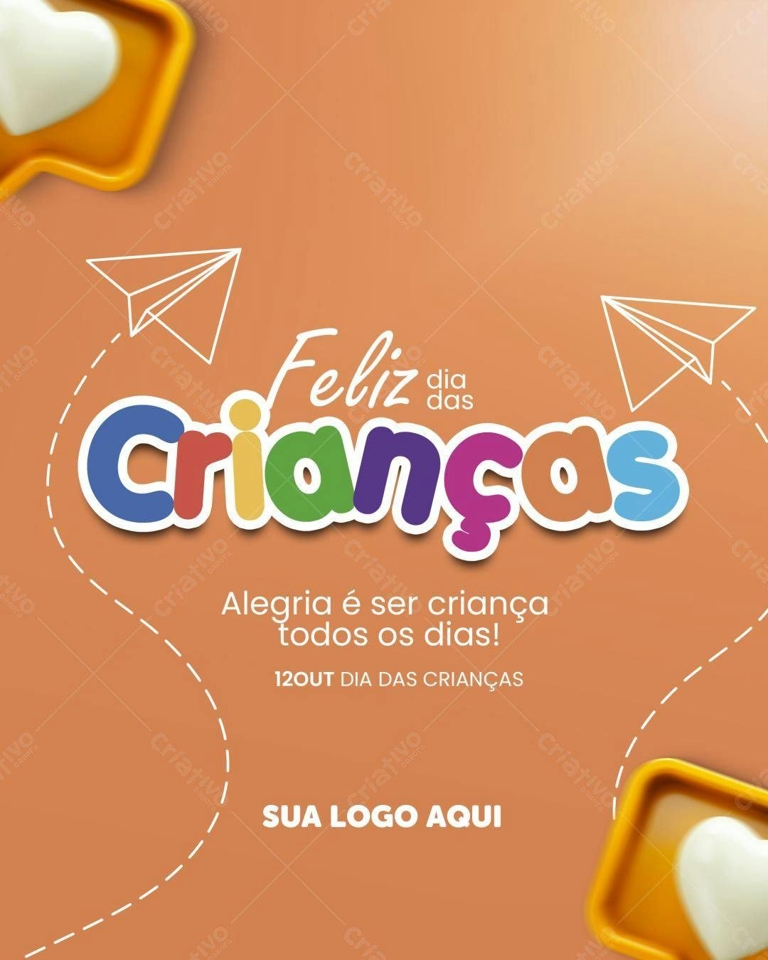 Post para Dia das Crianças PSD Editável