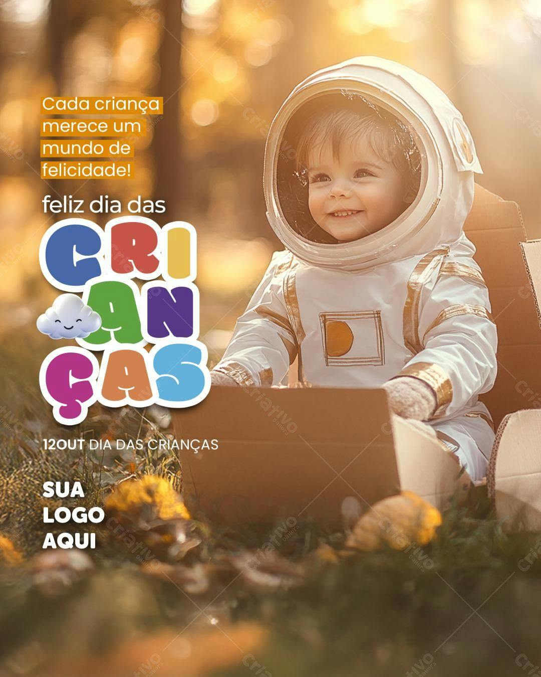 Post para o Dia das Crianças PSD Editável