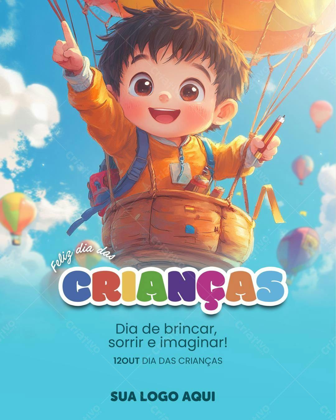 Flyer Dia das Crianças PSD Editável