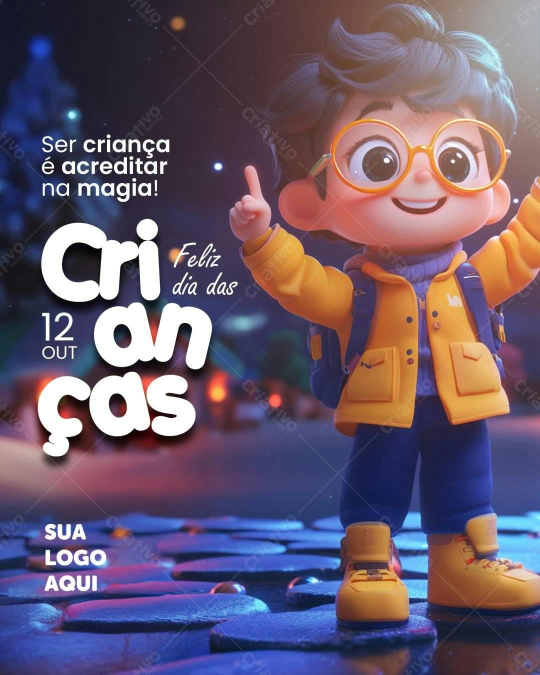 Flyer Dia das Crianças PSD Editável