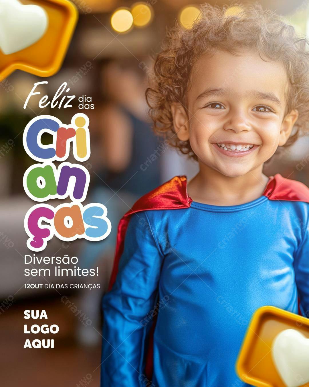 Flyer Dia das Crianças PSD Editável