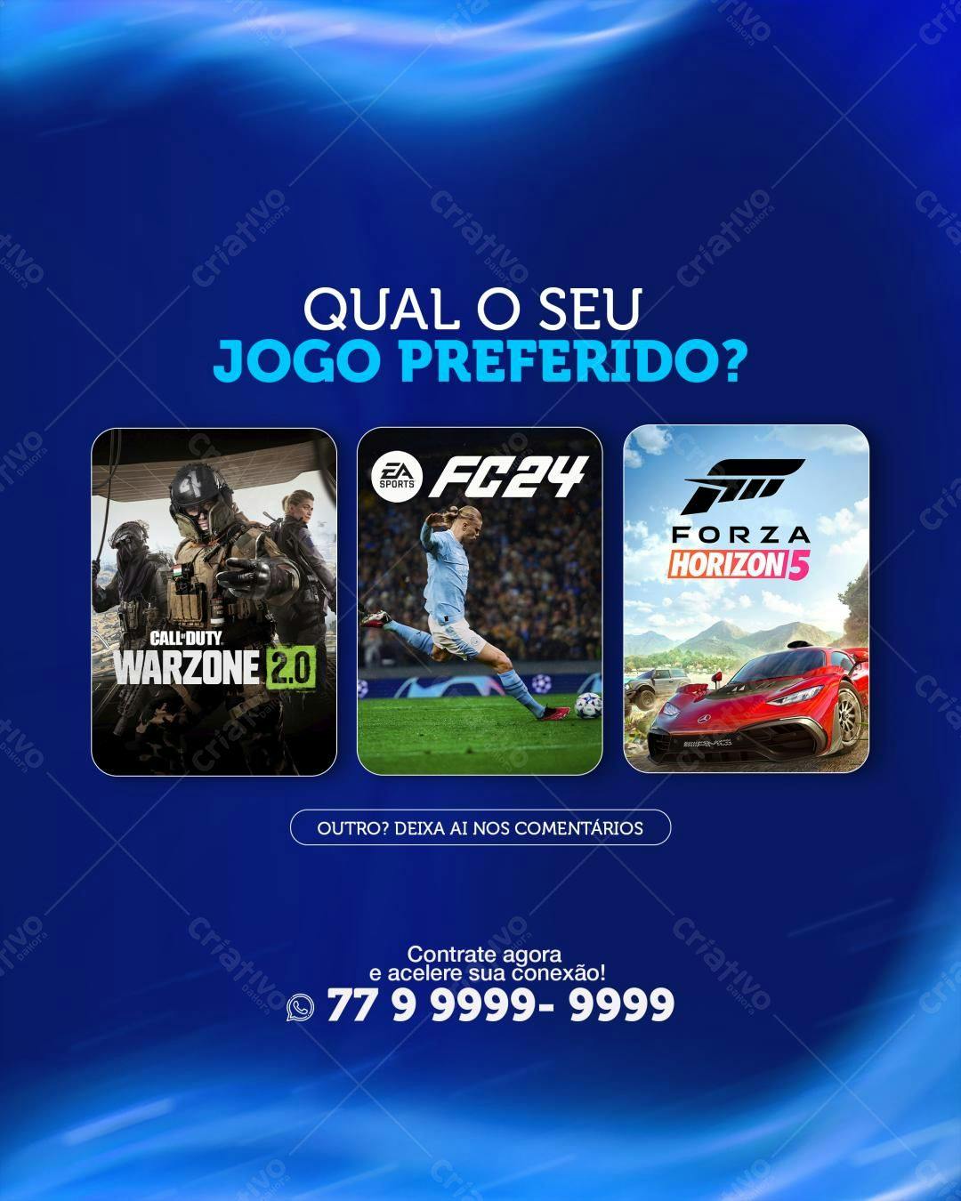 Postagem Redes Sociais Jogos PSD Editável