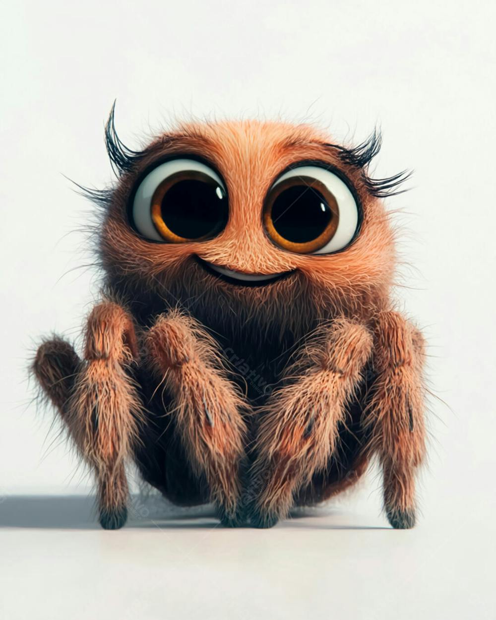 Imagem 3D De Uma Aranha Fofa