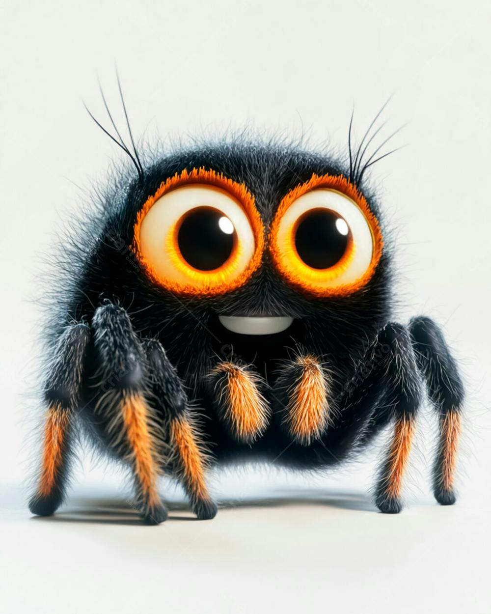 Imagem 3D De Uma Aranha Fofa