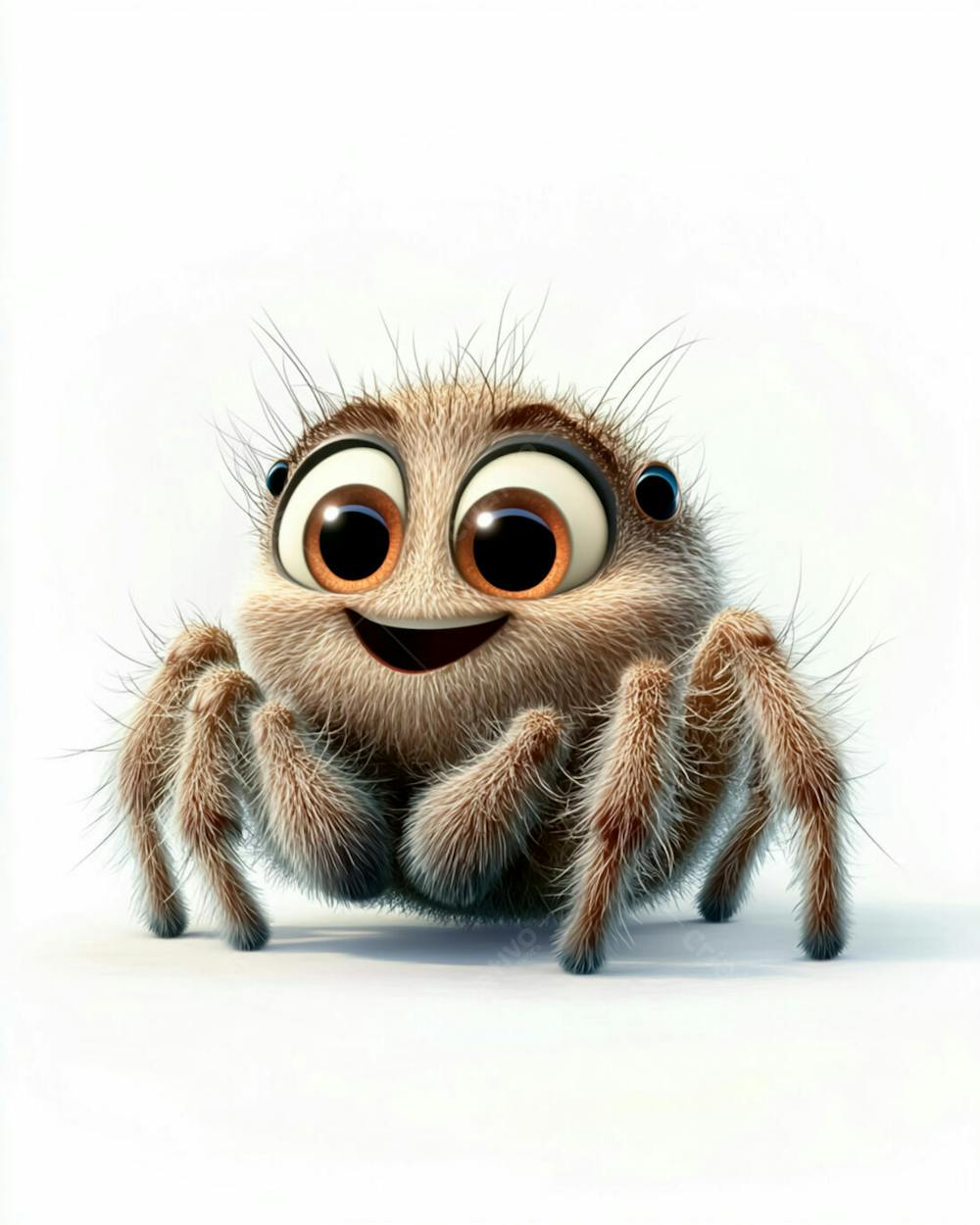 Imagem 3D De Uma Aranha Fofa