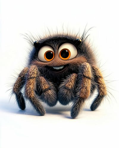 Imagem 3D De Uma Aranha Fofa