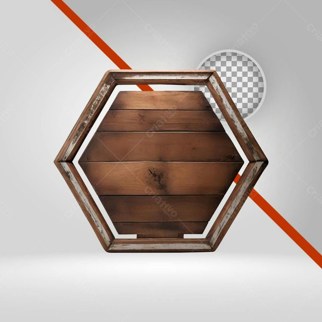 Icone Hexagonal Madeira PNG com fundo transparente