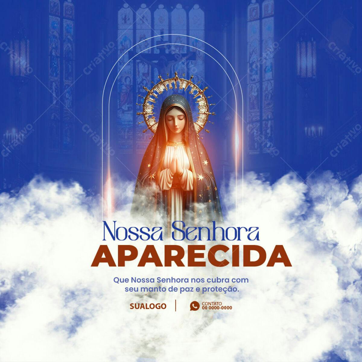 Post para Nossa Senhora Aparecida PSD Editável