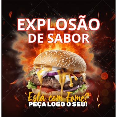 Hamburguer explosão de sabor está com fome?