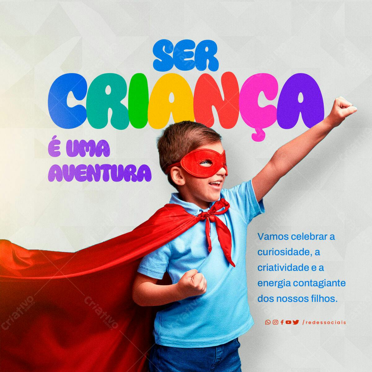 Post para Dia das Crianças PSD Editável