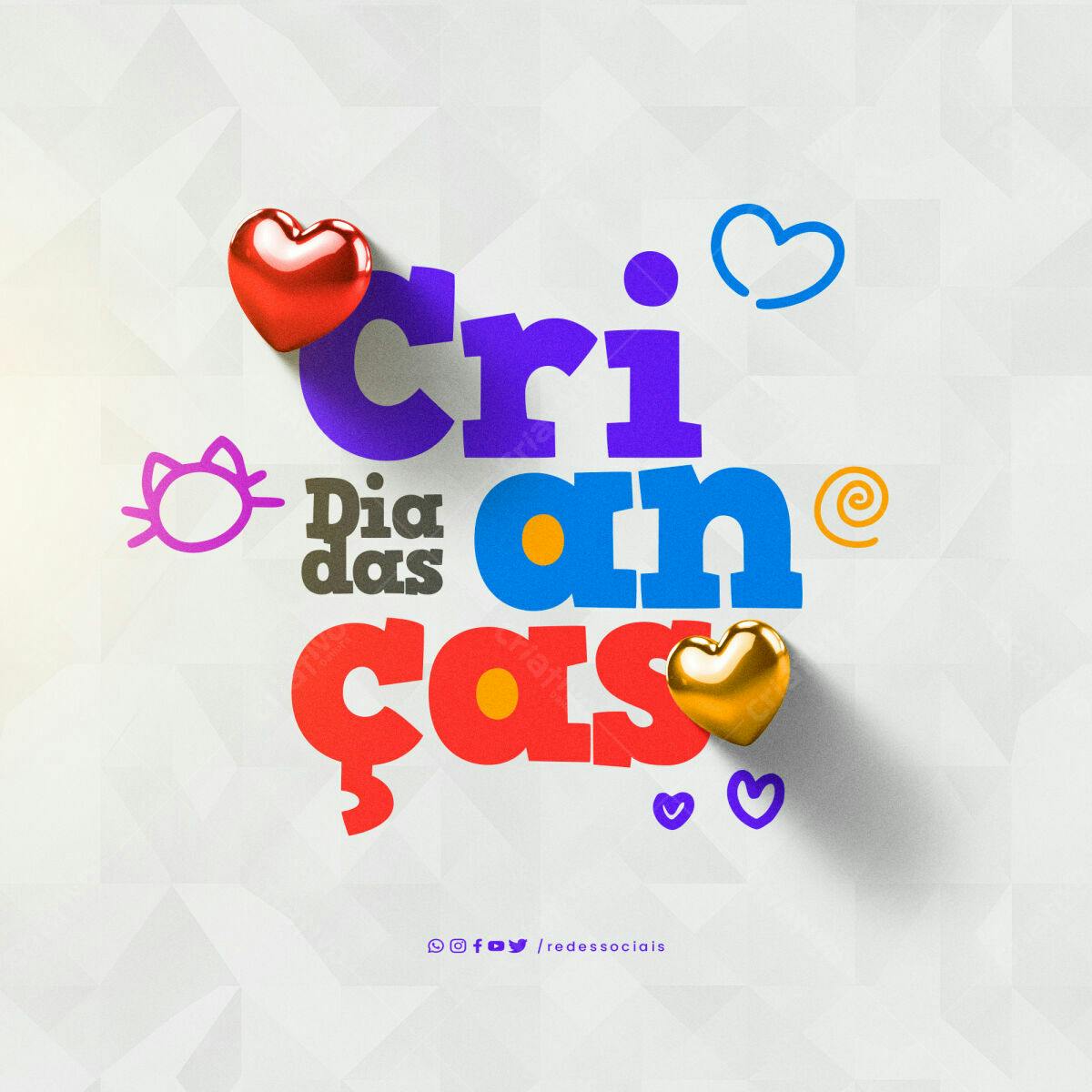 Arte Dia das Crianças PSD Editável