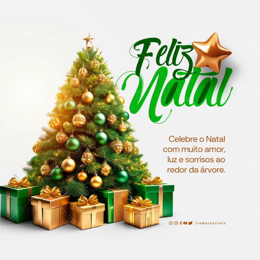 Social Media Feliz Natal Celebre O Natal