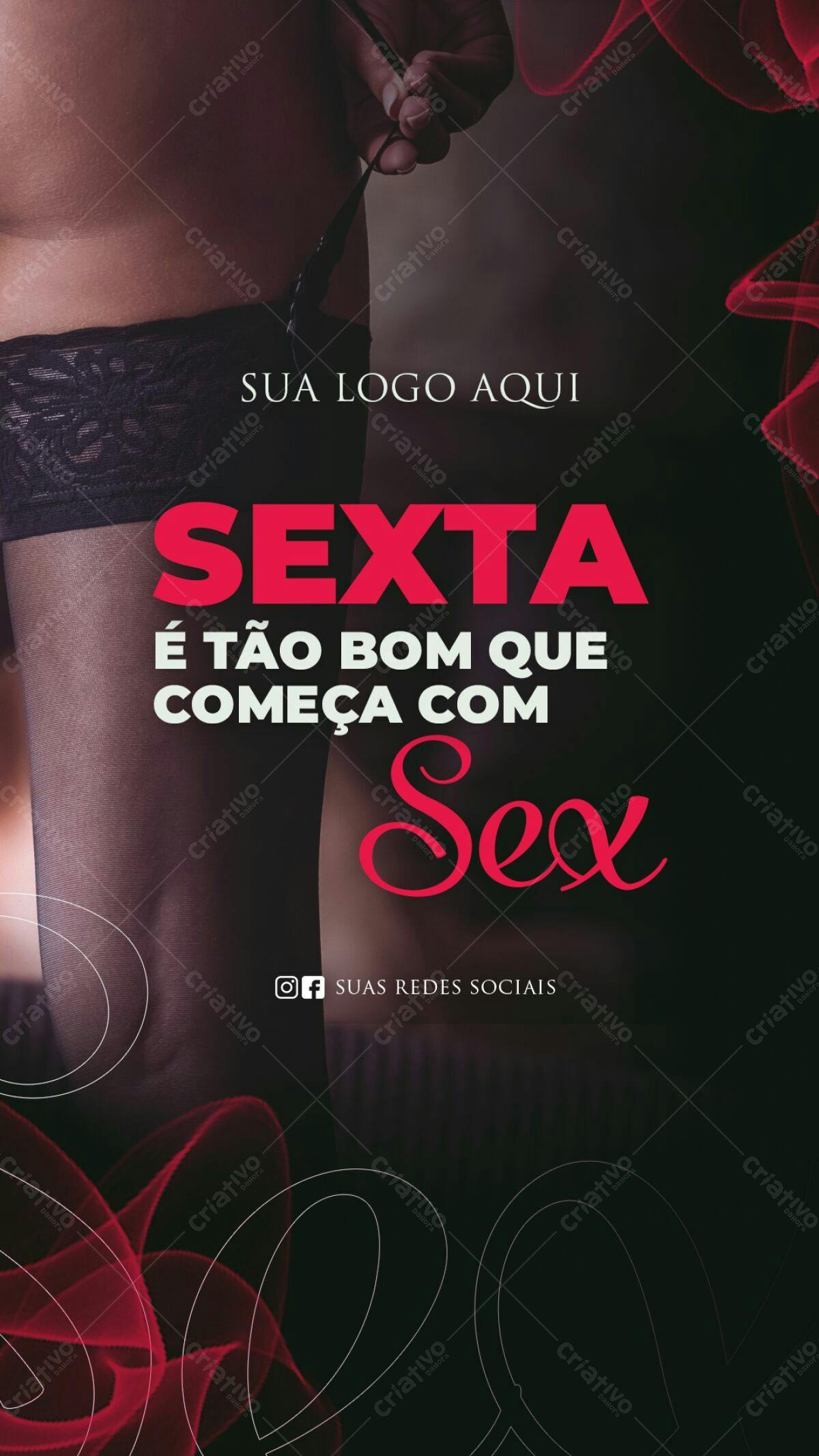 Flyer para Promoção de Sex Shop PSD Editável