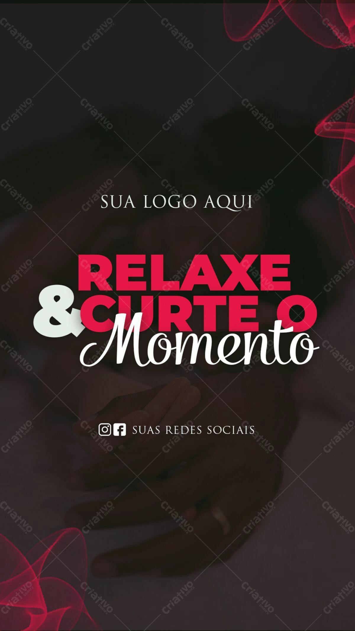 Flyer Relaxe e Curta o Momento PSD Editável