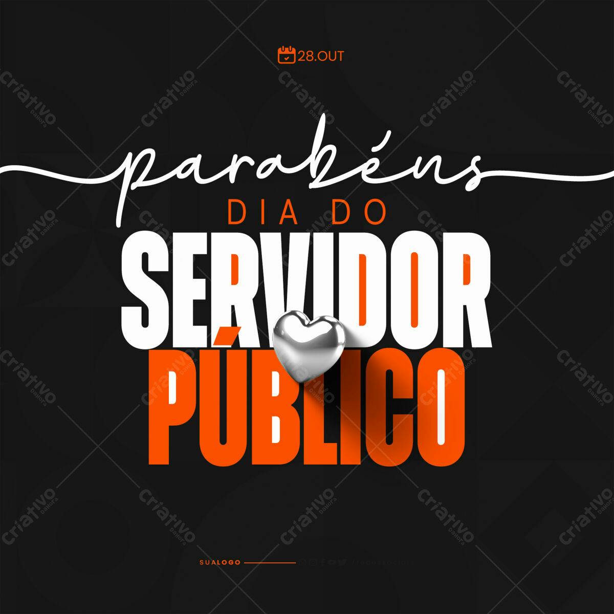 Postagem Dia do Servidor Público PSD Editável