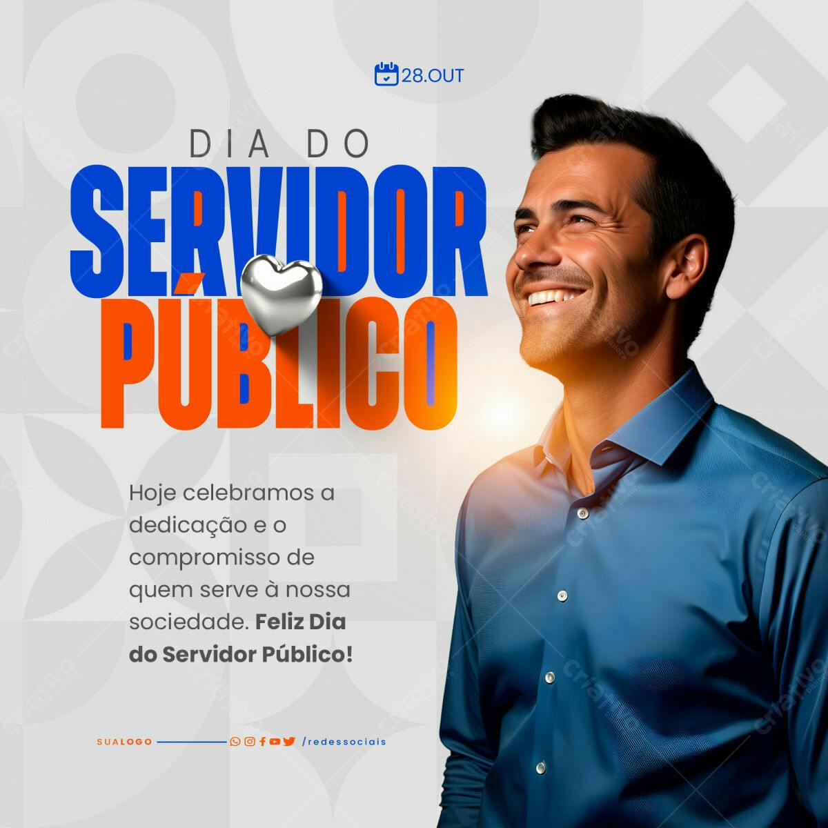 Postagem Dia do Servidor Público PSD Editável