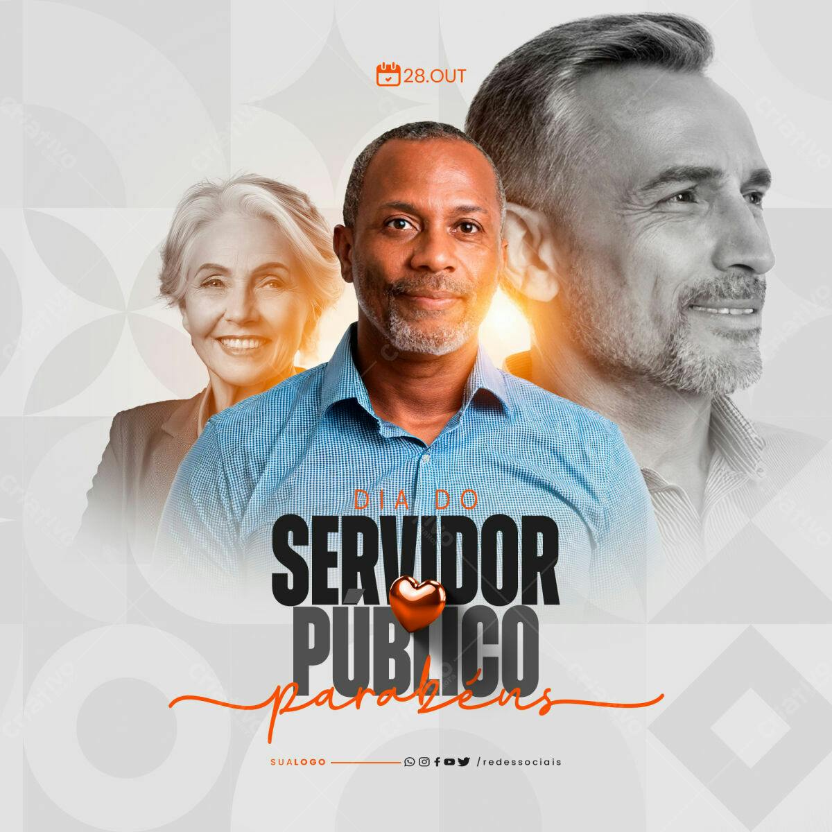 Flyer Dia do Servidor Público PSD Editável