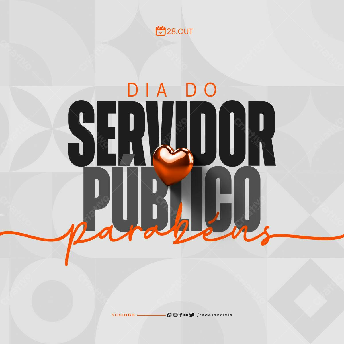 Postagem Dia do Servidor Público PSD Editável
