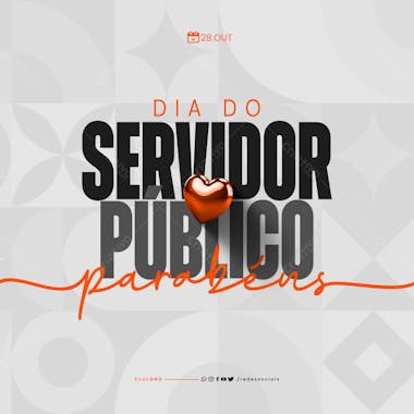 Social media dia do servidor público parabéns