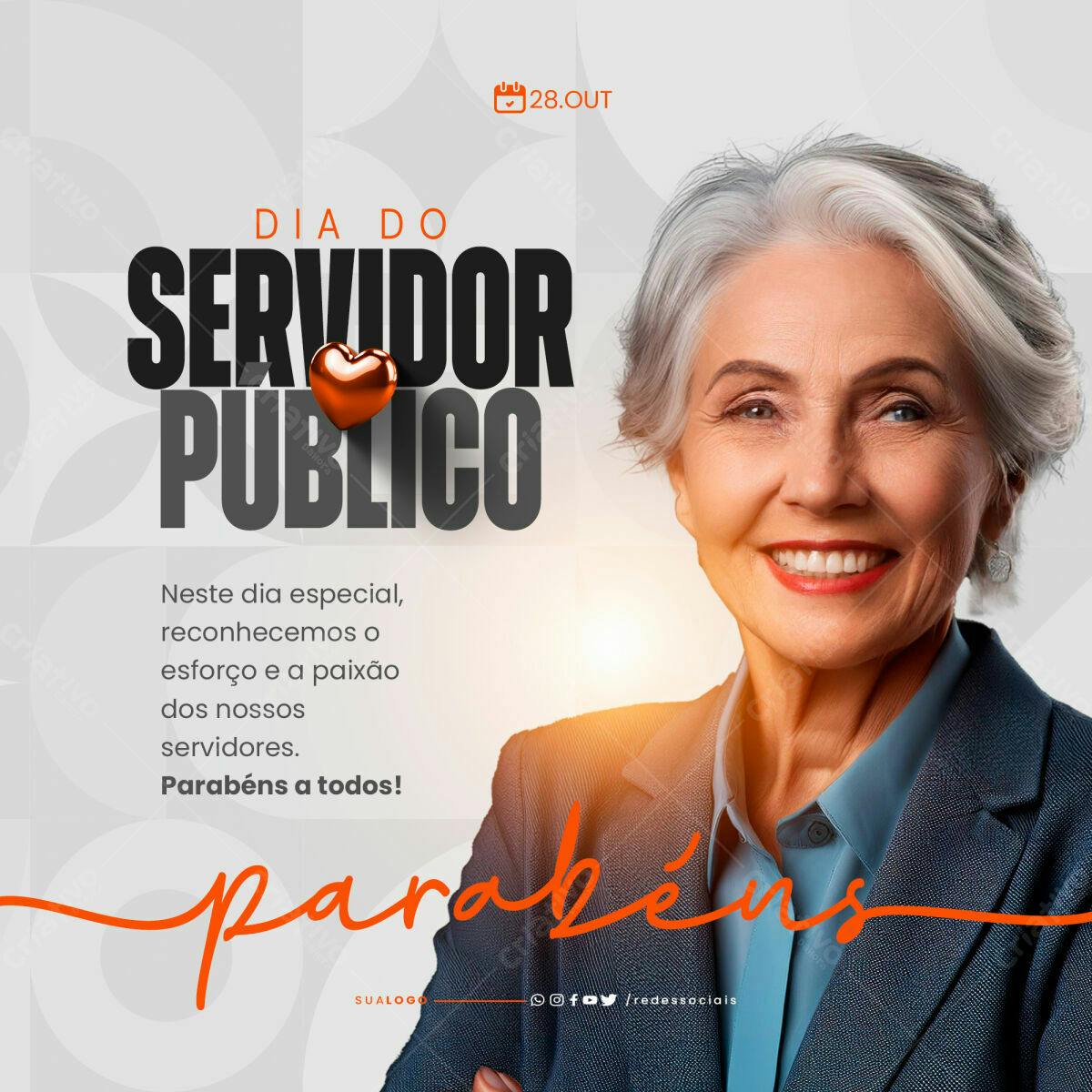 Postagem Dia do Servidor Público PSD Editável