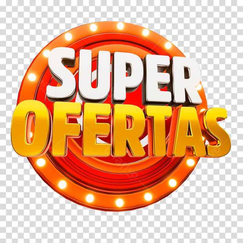 Selo Super Ofertas PNG com fundo transparente