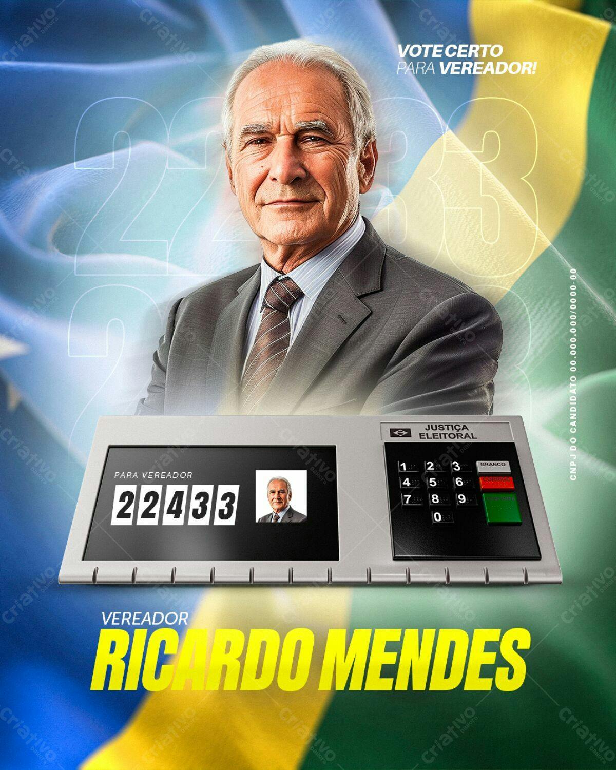 Flyer Eleições Vereador PSD Editável