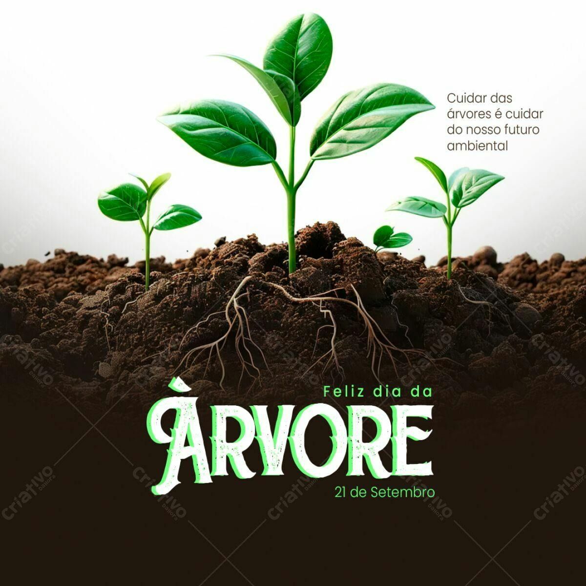 Post para o Dia da Árvore PSD Editável